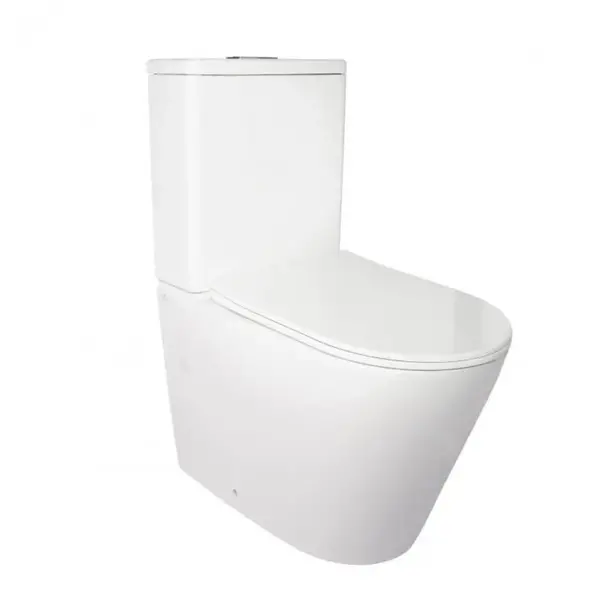 Компакт в комплекті Crow Унітаз підлоговий Rimless 640х360х835 мм з сидінням Slim Duroplast Soft-close White Qtap код 30122 SD00036221