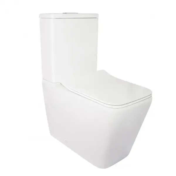 Компакт в комплекті Crow Унітаз підлоговий Rimless 640х360х835 мм з сидінням Slim Duroplast Soft-close White Qtap код 30122 SD00036221