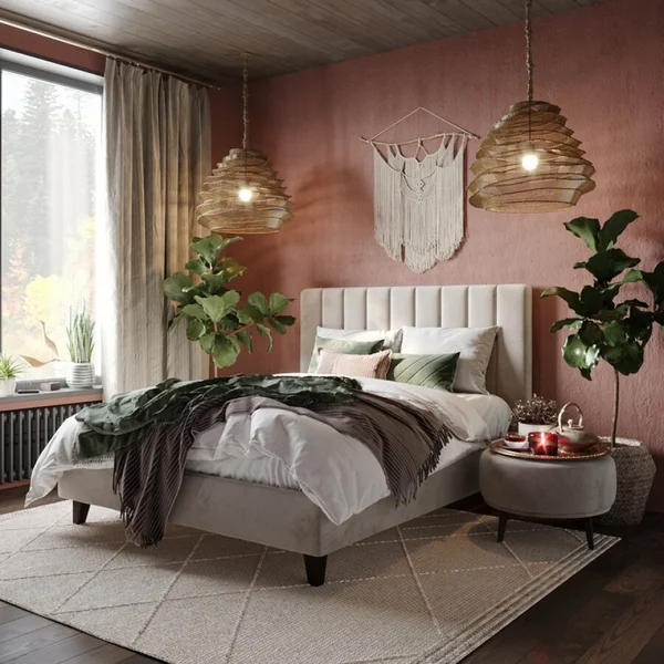 *Київ - Ліжко мʼяке на ніжках ArtWood Ельба 1,60 х 2,00 - ламельний блок . Оббивка 1-5 кат. Тумби на вибір ( предзам. 4 тижні)