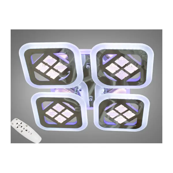 Стельова світлодіодна люстра з диммером 110W арт: AS2101/4HR LED 3color dimmer